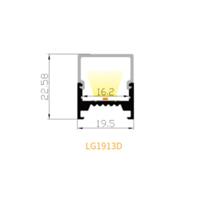 MLG LG1913D LED profile with diffuser, 2 meters