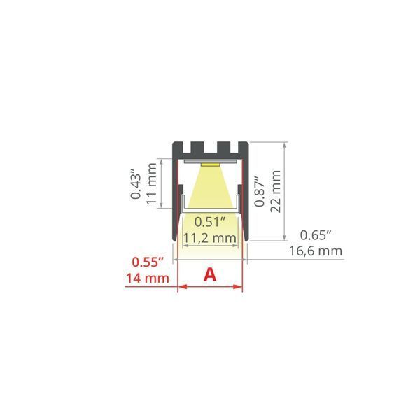 Profile PDS-ZMG silver anodized 2 meters A01418A_2