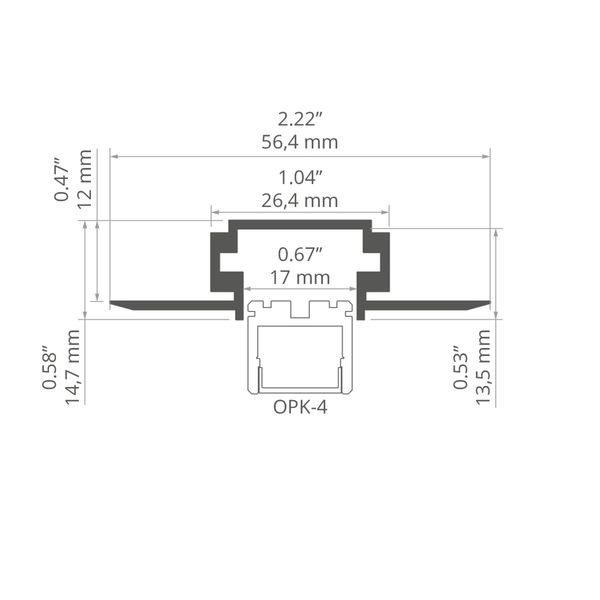 Profile KLUS TPK-4 silver not anodized 1 meter A18044N_1