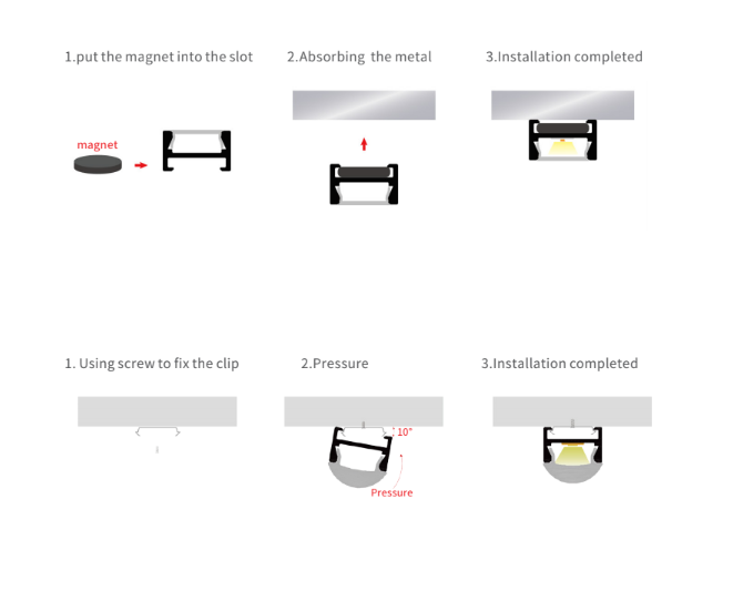 MLG LG1509B LED profile with diffuser, 2 meters