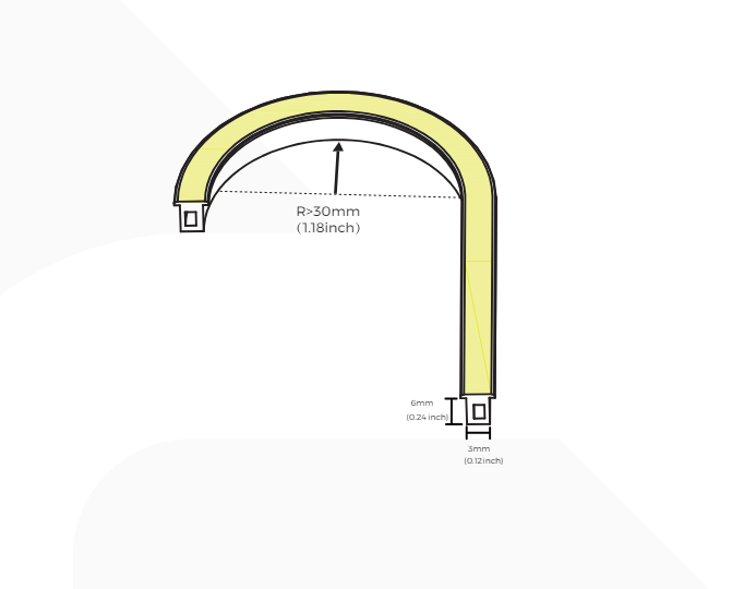 Ультратонкий гибкий неон COLORS 24V IP67 7,2W 230Lm 2300K 5м (NMS0306T-SWW)