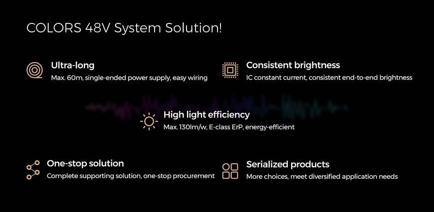 LED стрічка COLORS 80-2835-48V-IP67 5.8W 613Lm 3000K 40м (D880-48V-10mm-IP67-WW_40)