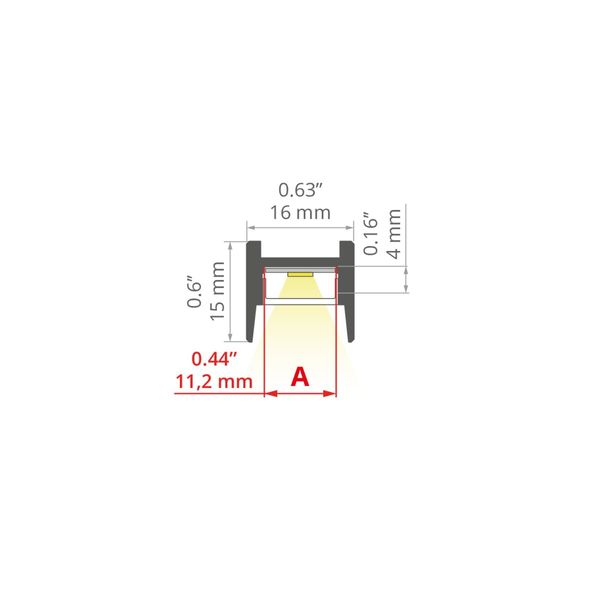 Profile KLUS MICRO-HG silver anodized 2 meters A01419A_2