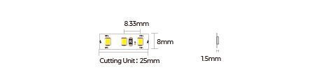 LED стрічка COLORS 120-2835-12V-IP33 8.8W 1040Lm 4000K 50м (DJ120-12V-8mm-NW_DP50)