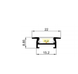 LED profile MLG recessed LG2209 with diffuser, 2 meters