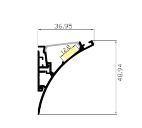 LED-профиль MLG LD4937 с рассеивателем, 2 метра