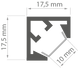 Профиль KLUS KUBIK 45 серебряный анодированный 1 метр A07697A_1