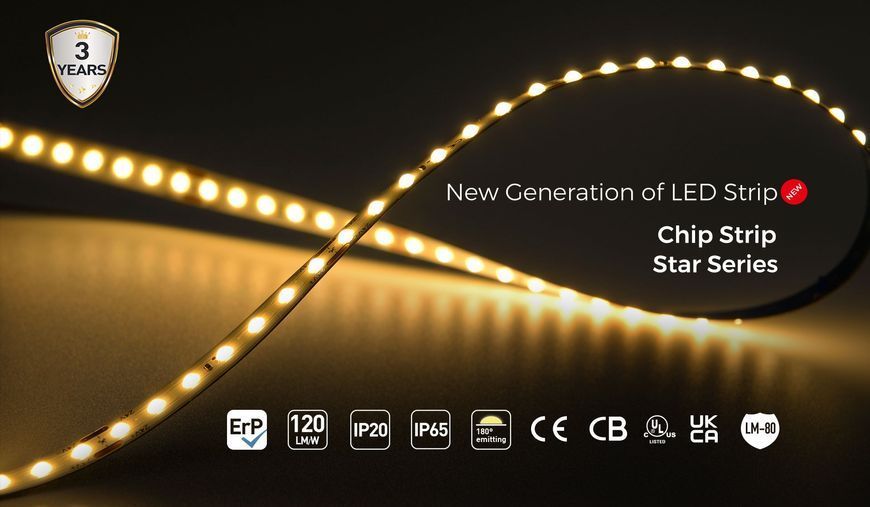 LED strip COLORS Chip-24V-IP20 9.6W 1040Lm 4000K 5m (FD128-24v-8mm-NW)