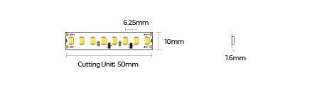 LED strip COLORS 160-2835-24V-IP20 18W 2400Lm 3000K 5m (DS8160-24V-10mm)