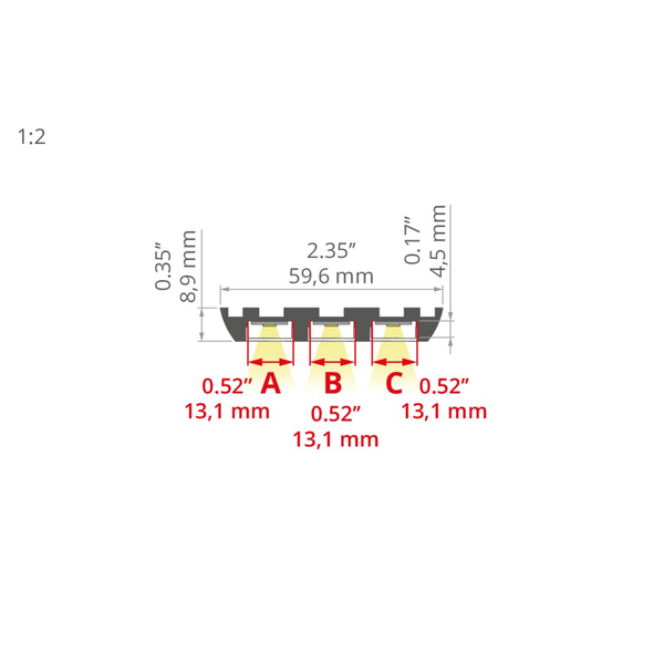 Профіль KLUS TRIADA срібний анодований 1 метр A04476A_1