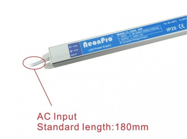 Блок живлення NeonPro Slim 30W DC12V (TL-12E30)