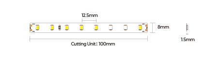 LED стрічка COLORS 80-2835-24V-IP33 6.6W 853Lm 4000K 5м (D880-24V-8mm-NW)