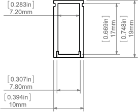 Profile KLUS LINO silver anodized 2 meters A08287A_2