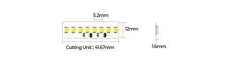 LED strip COLORS 192-2835-24V-IP20 29W 3700Lm 4000K 5m (DS8192-24V-12mm)