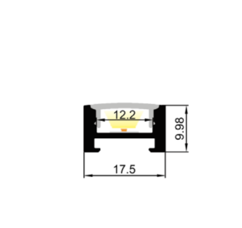 MLG LG1710 LED profile with diffuser, 2 meters
