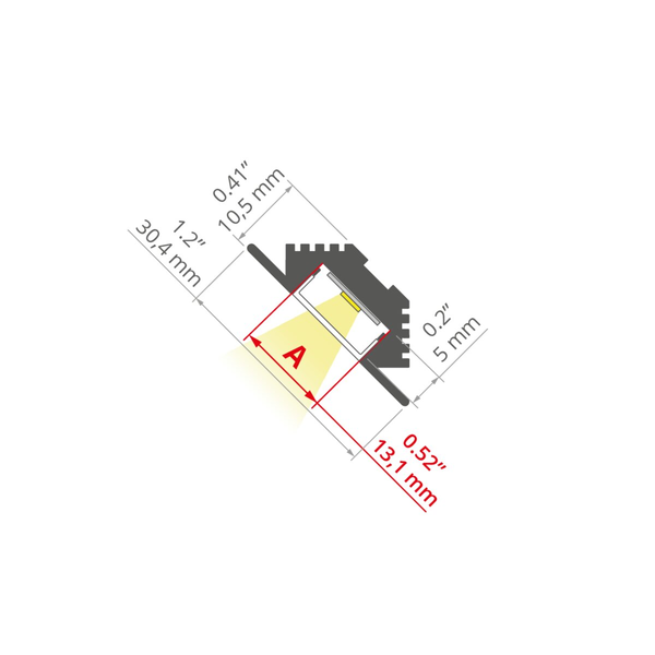 Profile KLUS PAC-ALU silver anodized 1 meter A04370A_1