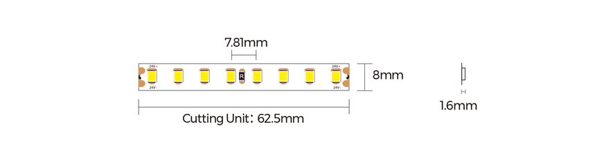 LED strip COLORS 128-2835-24V-IP33 9.6W 1383Lm 4000K 5m (D8128-24V-8mm)