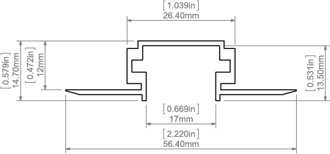 Profile KLUS TPK-4 silver not anodized 2 meters A18044N_2