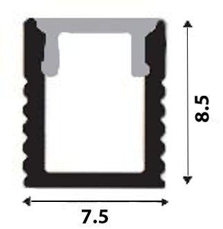 LED-профіль вузький, 2 метра (LS0807)