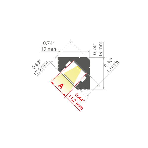 Profile KLUS 45-16 silver not anodized 1 meter A08504A_1