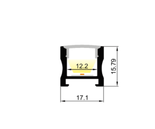 MLG LG1716 LED profile with diffuser, 2 meters