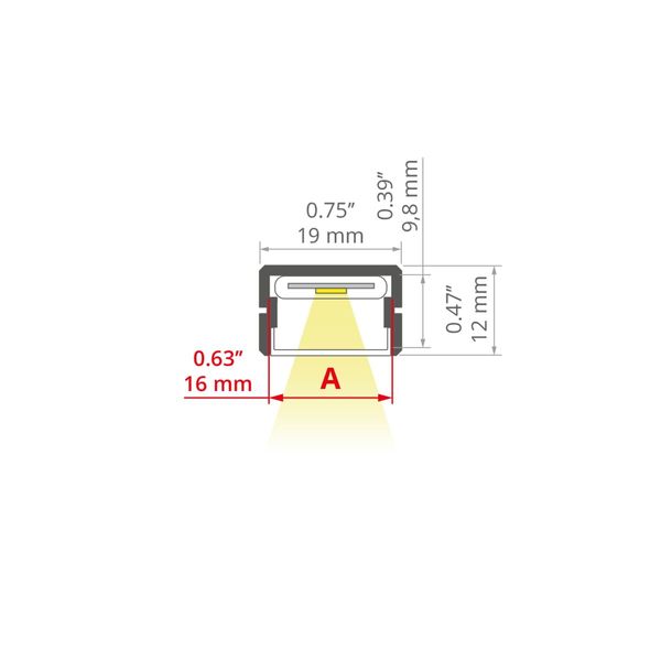 Profile KLUS SILER anodized 1 meter A09325A_1