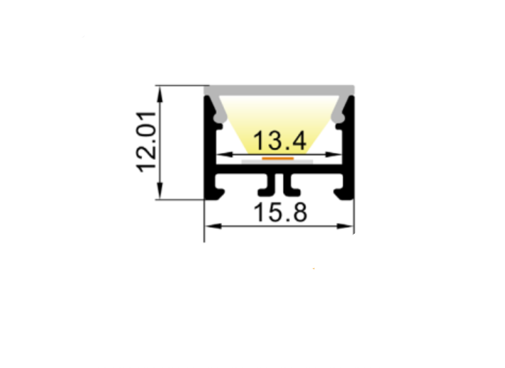 MLG LG1512 LED profile with diffuser, 2 meters