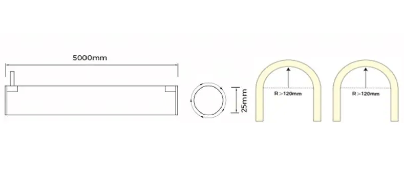 Flexible neon COLORS 24V-IP65 14,4W 950Lm 3000K 5m (NNR25)