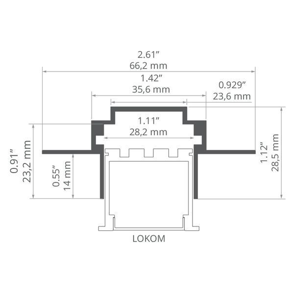 Профіль KLUS TEKNIK-ZM срібний не анодований 1 метр A00399N_1