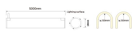 Гнучкий неон COLORS 24V IP65 14.4W 800Lm 3000K 5м (NNR18-WW)