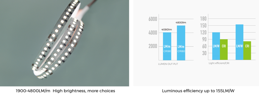 LED strip COLORS 256-2835-24V-IP20 39W 4800Lm 4000K 5m (DS8256-24V-12mm-NW)