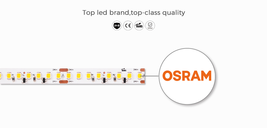 LED strip COLORS 256-2835-24V-IP20 39W 4800Lm 4000K 5m (DS8256-24V-12mm-NW)