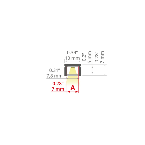 Профиль KLUS PIKO черный анодированный 1 метр A08288A07_1