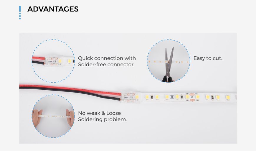 LED стрічка COLORS 120-2835-24V-IP20 9.6W 900Lm 2700K 5м (DJ120-24V-8mm-SW)