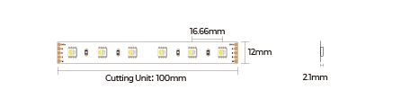 LED лента COLORS 60-5050-24V-IP33 16.8W RGB+3000K 5м (D560RGBWW-24V-12mm)