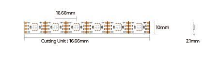 LED strip COLORS 60-5050-12V-IP20 9.3W SMART RGBX 5m (DS560RGB-12V-10mm)