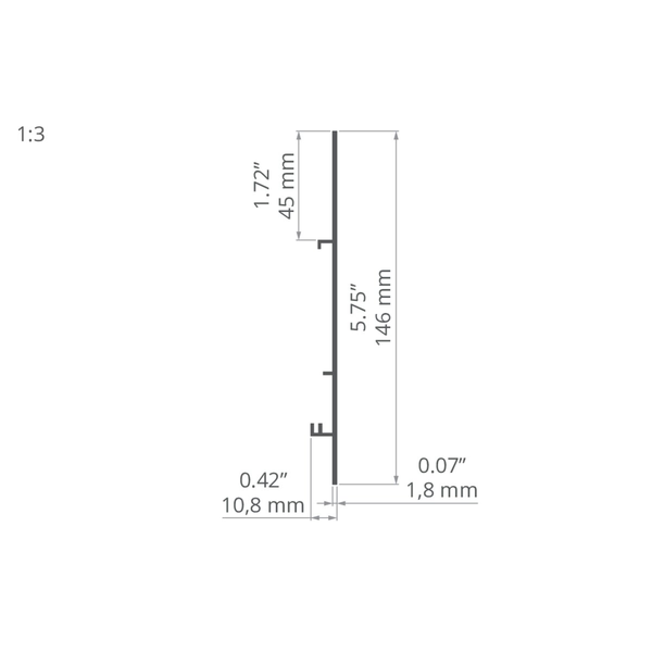 Профіль KLUS ATRA срібний 1 метр A07454A_1