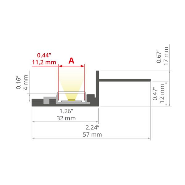 Profile KLUS NISA-KRA silver non-anodized 2 meters A18026N_2