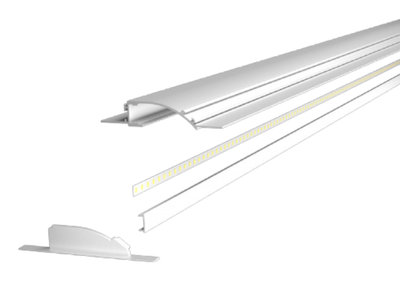 LED-профіль MLG врізний LD1896 з розсіювачем, 2 метра