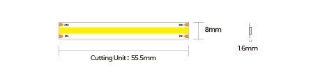 LED strip COLORS COB-24V-IP33 11,2W 790Lm 2700K 5m (DF8-24V-8mm-SW)