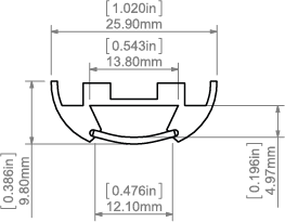 Profile KLUS TOST silver anodized 1 meter A05393A_1