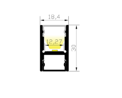 LED-профиль MLG подвесной LP1830 с рассеивателем, 2 метра