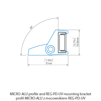 Profile KLUS MICRO-ALU anodized black 1 meter A01888A07_1