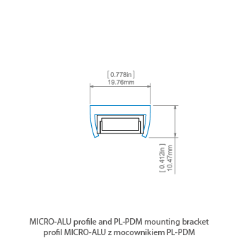 Профиль KLUS MICRO-ALU анодированный черный 1 метр A01888A07_1