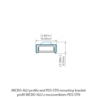 Profile KLUS MICRO-ALU anodized black 1 meter A01888A07_1