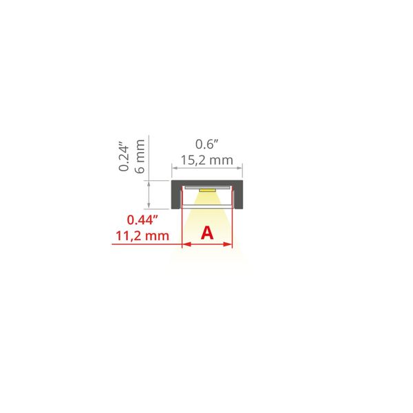 Профиль KLUS MICRO-ALU анодированный черный 1 метр A01888A07_1