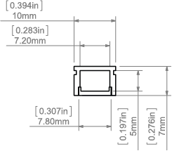 Profile KLUS PIKO silver anodized 2 meter A08288A_2