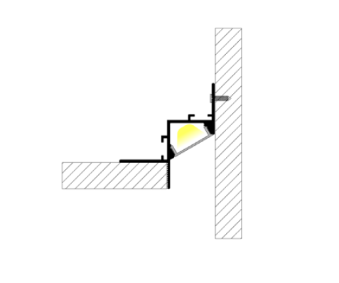 LED-профіль MLG LD45501 з розсіювачем, 2 метра