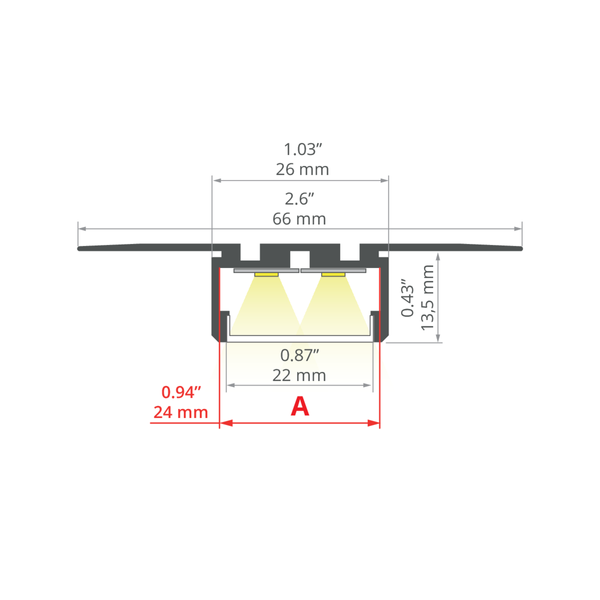 Profile GIZA-LL-T silver not anodized 2 meters A02479N_2