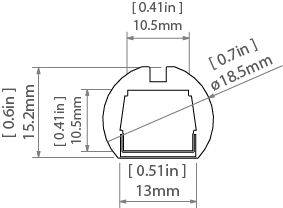 Profile KLUS OLEK silver anodized 1 meter A08505A_1